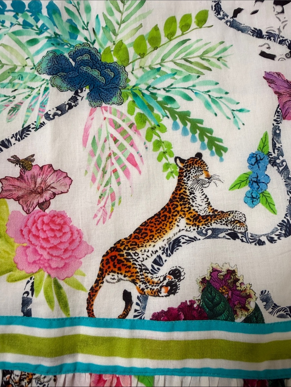 NWT Isla Payal Tropical Floral Maxi Dress floral & Leopard 🐆 XS - Picture 2 of 6